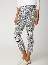 Sheri Slim Ankle Pants - Abstract Jaguar Beige