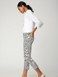 Sheri Slim Ankle Pants - Abstract Jaguar Beige