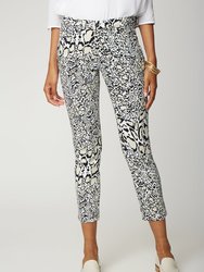 Sheri Slim Ankle Pants - Abstract Jaguar Beige