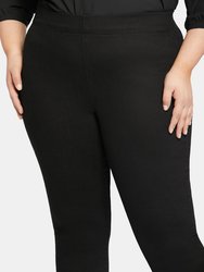 Skinny Ankle Pull-On Jeans In Plus Size - Black