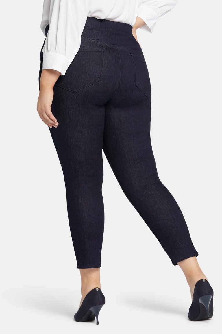 Skinny Ankle Pull-On Jeans In Plus Size - Rinse