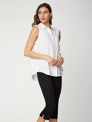 Sleeveless Camp Shirt - Optic White