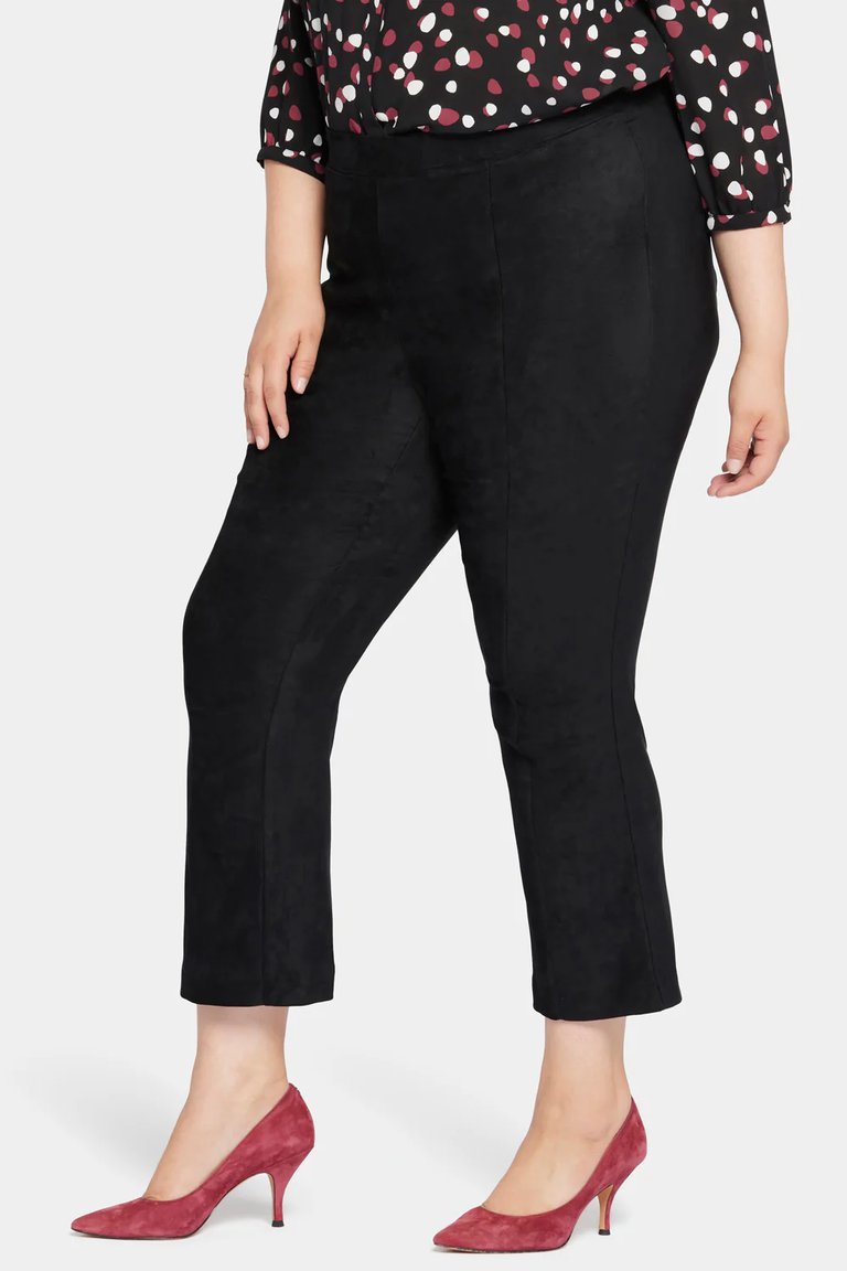 Slim Bootcut Pull-On Pants In Plus Size - Black