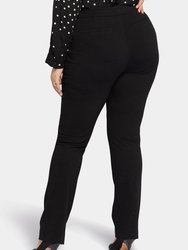 Slim Trouser Pants In Plus Size - Black