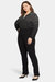 Slim Trouser Pants In Plus Size - Black