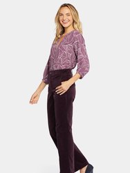 Straight Leg Trouser Pants - Eggplant