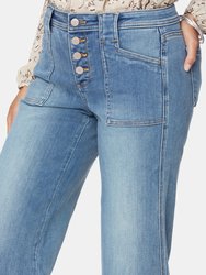 Teresa High Rise Frayed Hem Ankle Trouser Jeans