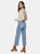 Teresa High Rise Frayed Hem Ankle Trouser Jeans