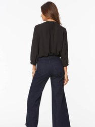 Teresa Wide Leg Ankle Jeans - Rinse