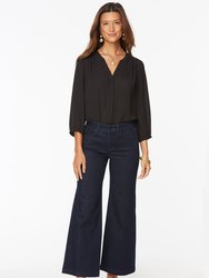 Teresa Wide Leg Ankle Jeans - Rinse - Rinse