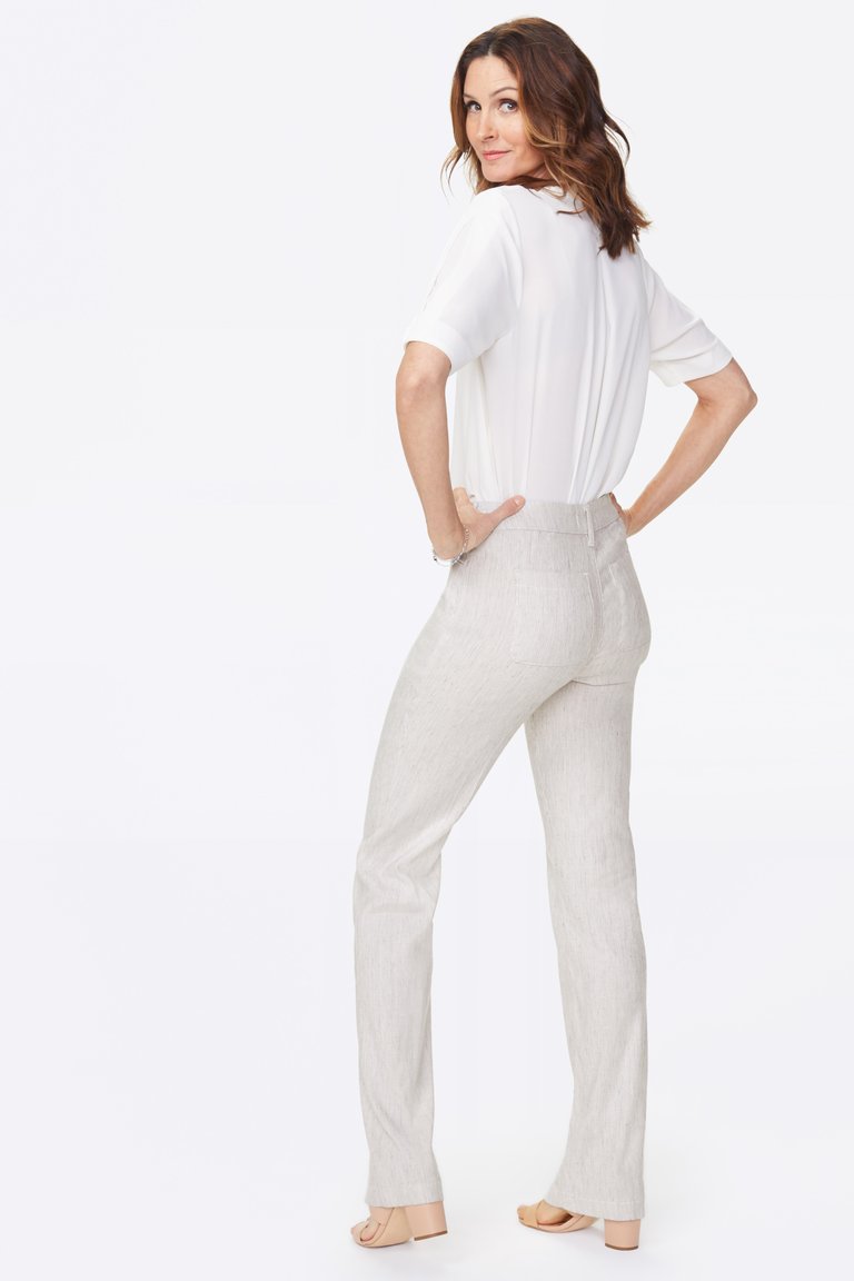 Trouser Pants In Petite - Slubby Stripe - Slubby Stripe