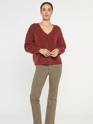 V-Neck Sweater - Husk