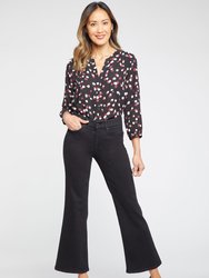 Waist-Match™ Relaxed Flared Jeans In Petite - Black Rinse - Black Rinse