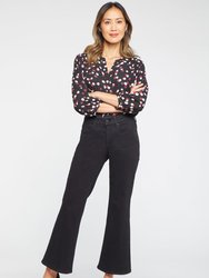 Waist-Match™ Relaxed Flared Jeans In Petite - Black Rinse