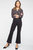 Waist-Match™ Relaxed Flared Jeans In Petite - Black Rinse