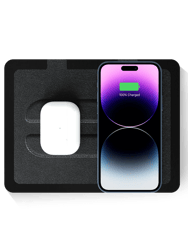 DUO Wireless Charging Station - Black top/ Midnight Black base