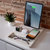 Quad Tray White - 4-In-1 MagSafe Rustic White Wireless Charger With iPad Stand Support