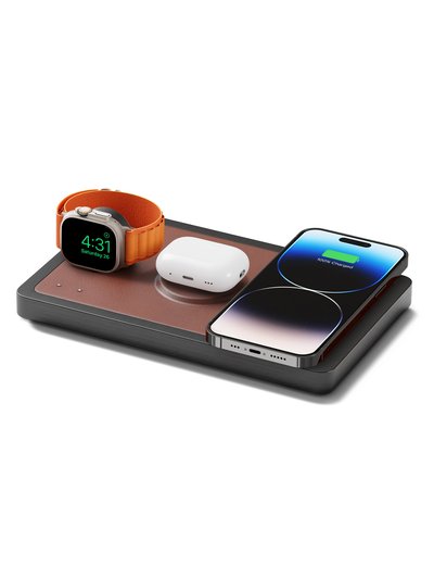 NYTSTND TRIO Saddle - 3-in-1 MagSafe Midnight Black Wireless Charger with Apple Watch Support product