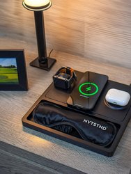 TRIO TRAY Black - 3-in-1 MagSafe Midnight Black Wireless Charger with Apple Watch Support