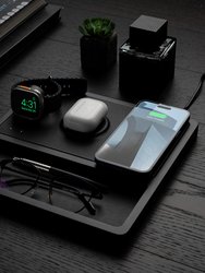 TRIO TRAY Black - 3-in-1 MagSafe Midnight Black Wireless Charger with Apple Watch Support