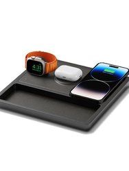 TRIO TRAY Black - 3-in-1 MagSafe Midnight Black Wireless Charger with Apple Watch Support - Midnight Black