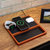 TRIO TRAY Black - 3-in-1 MagSafe Oak Wireless Charger with Apple Watch Support