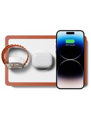 TRIO White - 3-in-1 MagSafe Oak Wireless Charger with Apple Watch Support