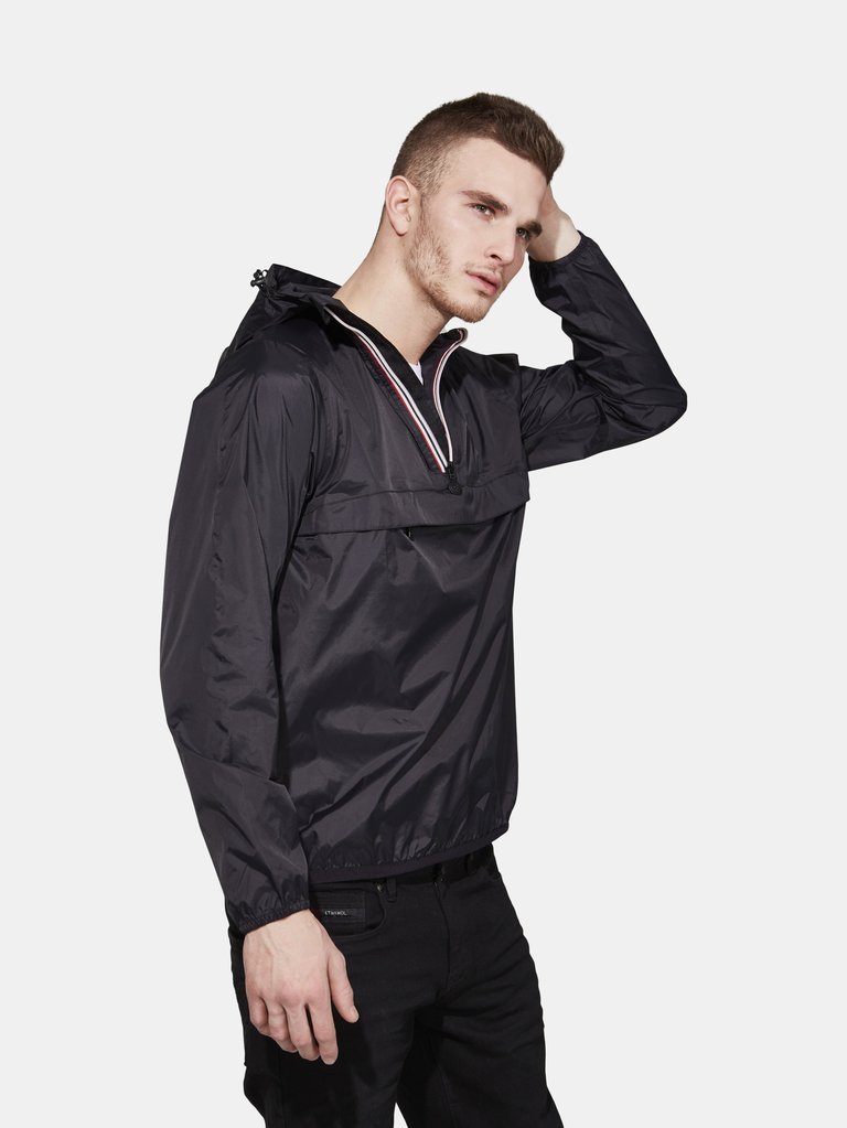 Alex - Quarter Zip Packable Rain Jacket