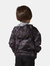 Kids Black Camo Full Zip Packable Rain Jacket And Windbreaker
