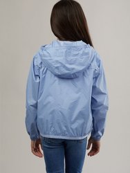 Kids Full Zip Packable Rain Jacket and Windbreaker