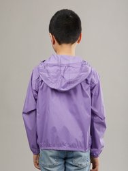 Kids Full Zip Packable Rain Jacket and Windbreaker