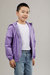 Kids Full Zip Packable Rain Jacket and Windbreaker - Light purple