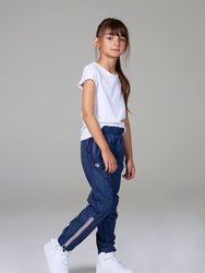 KIDS STEVIE ZIP DETAIL PANTS - NAVY