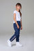 KIDS STEVIE ZIP DETAIL PANTS - NAVY