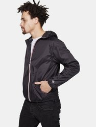 Max - Black Full Zip Packable Rain Jacket