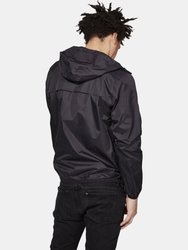 Max - Black Full Zip Packable Rain Jacket
