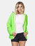 Max - Green Fluo Full Zip Packable Rain Jacket - Green