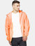 Max orange fluo full zip packable rain jacket - orange