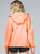 Max orange fluo full zip packable rain jacket