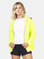 Max - Yellow Fluo Full Zip Packable Rain Jacket - Yellow