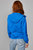 Royal Blue Full Zip Packable Rain Jacket And Windbreaker