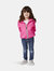 Sam - Kids Full Zip Packable Rain Jacket - Pink Fluo