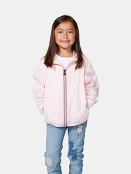 Sam - Kids Full Zip Packable Rain Jacket - Ballet Slipper