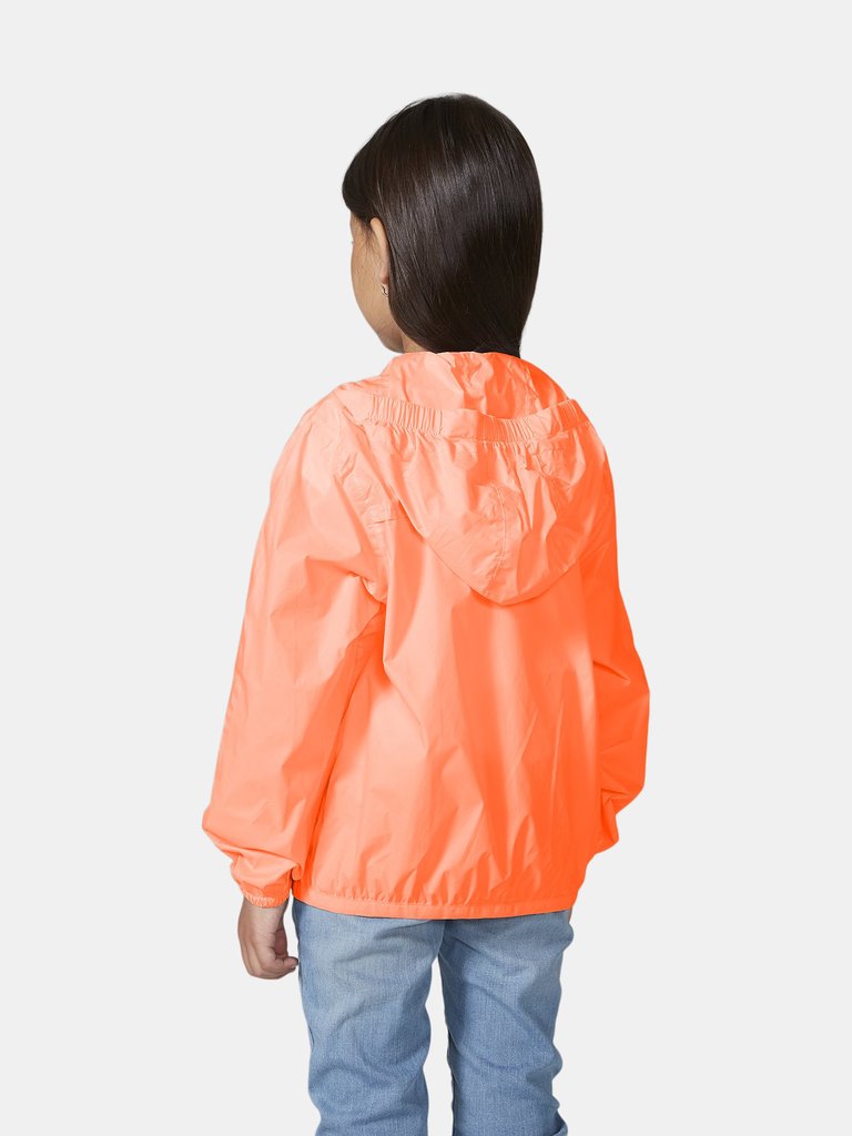 Sam - Kids Full Zip Packable Rain Jacket