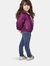 Sam - Kids Grape Full Zip Packable Rain Jacket