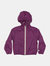 Sam - Kids Grape Full Zip Packable Rain Jacket