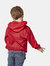 Sam - Kids Red Full Zip Packable Rain Jacket
