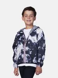 Sam Print - Kids Packable Rain Jacket - Oil Print