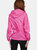 Sloane - Pink Fluo Full Zip Packable Rain Jacket