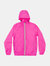 Sloane - Pink Fluo Full Zip Packable Rain Jacket